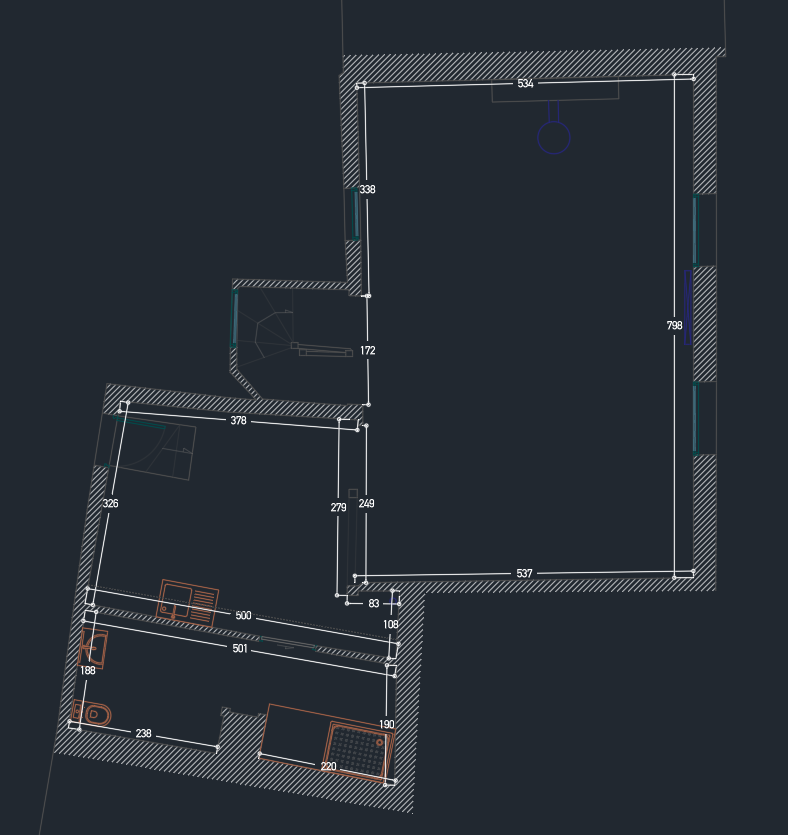 Relevé architectural & mise au propre sous AutoCAD